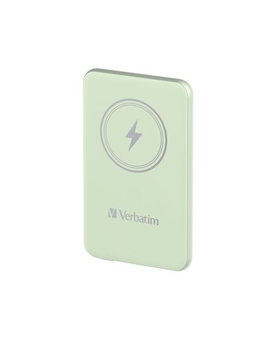 Verbatim Charge 'n' Go Magnetic Wireless Power Bank 5000 Green