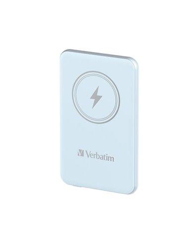 Verbatim Charge 'n' Go Magnetic Wireless Power Bank 5000 Blue