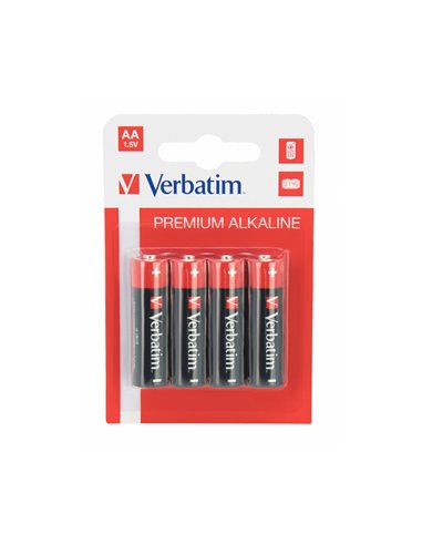 Verbatim AA Battery Alkaline 4 Pack - 49921