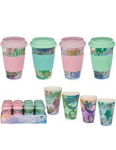 Κούπα "mermaid" με καπάκι από σιλικόνη Y13x9εκ.