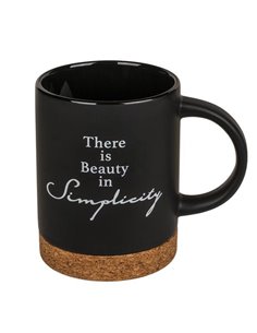 Κούπα κεραμική "Simplicity" μαύρη 11,5x8,6εκ.