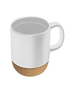 Κούπα κεραμική 350ml λευκή με βάση από φελλό 8,6x11,3εκ.