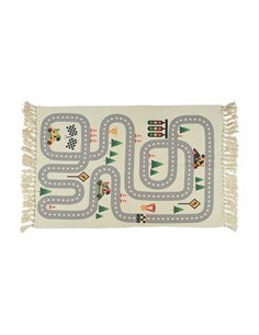 Χαλάκι παιδικό με κρόσια "Αυτοκινητόδρομος" 80x120εκ.