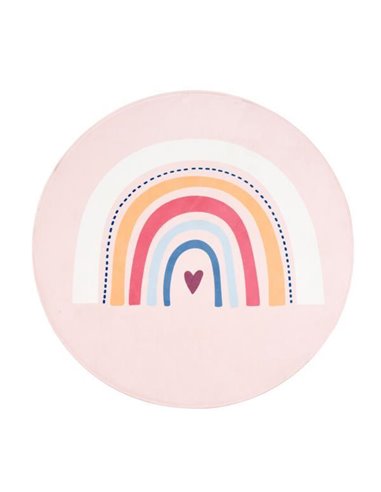 Χαλάκι παιδικό στρογγυλό για κορίτσια Ø100εκ. rainbow