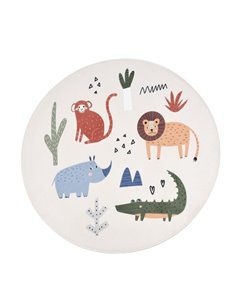 Χαλάκι παιδικό στρογγυλό για αγόρια Ø100εκ. animals II