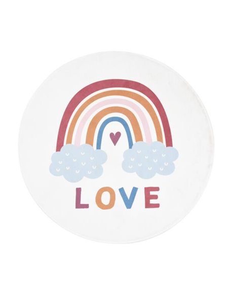 Χαλάκι παιδικό στρογγυλό για κορίτσια Ø100εκ. love