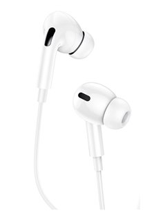 USAMS earphones με μικρόφωνο EP-41, USB Type-C, 10mm, 1.2m, λευκά