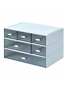 Organizer με 6 συρτάρια μπλε Y15x22,9x16,7εκ.