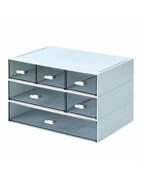 Organizer με 6 συρτάρια μπλε Y15x22,9x16,7εκ.