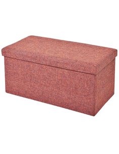 Σκαμπό με αποθηκευτικό χώρο, πορτοκαλί, Υ36x76x38 εκ.