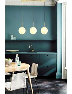 POWERTECH φωτιστικό οροφής HLL-0036, 3x E27, Φ 3x20, μεταλλικό, χρυσό