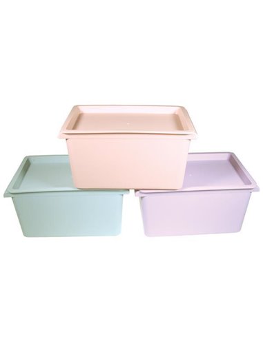 Κουτί αποθήκευσης πλαστικό Υ25x36x23,5εκ. διάφορα παλ χρώματα