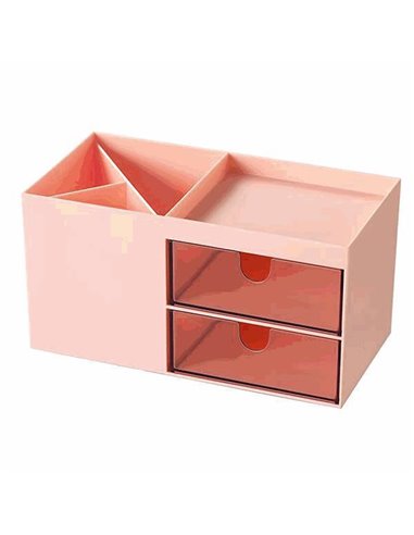 Organizer με 6 θήκες ροζ Y9,2x17,6x9εκ.