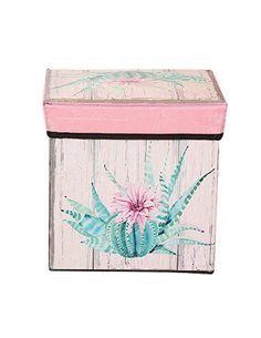 Σκαμπό-κουτί αποθήκευσης κάκτος Υ30x30x30εκ.