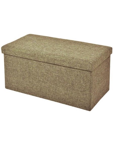 Σκαμπό με αποθηκευτικό χώρο, μπεζ-καφέ, Υ36x76x38 εκ.