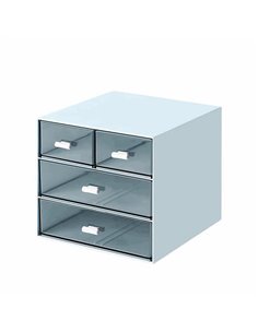 Organizer με 4 συρτάρια  μπλε Y14,6x15,5x17,6εκ.