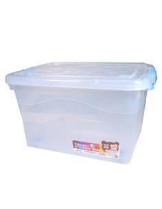 Κουτί αποθήκευσης πλαστικό με ρόδες 30lt, Υ25,5x36x26εκ.