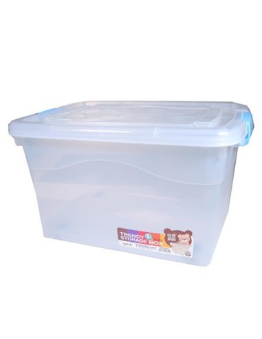 Κουτί αποθήκευσης πλαστικό με ρόδες 30lt, Υ25,5x36x26εκ.