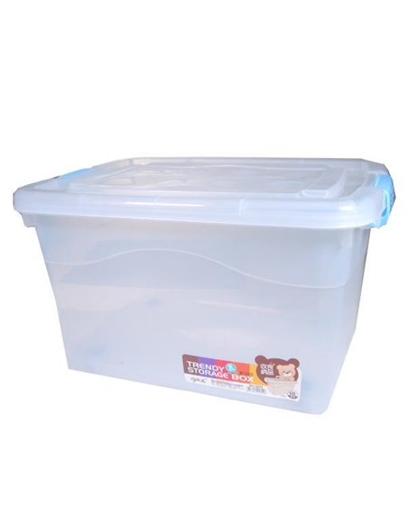 Κουτί αποθήκευσης πλαστικό με ρόδες 30lt, Υ25,5x36x26εκ.