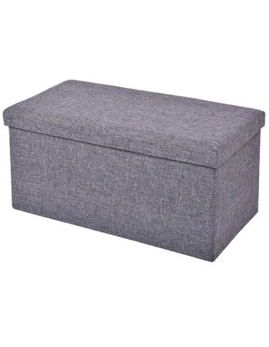 Σκαμπό με αποθηκευτικό χώρο, γκρι, Υ36x76x38 εκ.