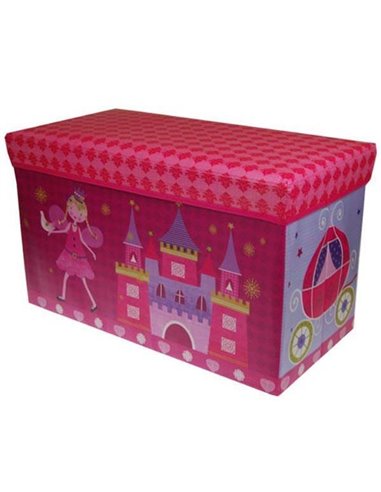Κουτί αποθήκευσης υφασμάτινο "νεράιδα με κάστρο" Υ35x60x30εκ.