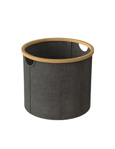 Καλάθι αποθήκευσης υφασμάτινο γκρι Υ32xØ36εκ.