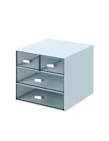 Comix Organizer με 4 συρτάρια μπλε Y14,6x15,5x17,6εκ.