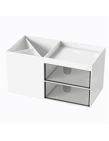 Organizer με 6 θήκες λευκό Y9,2x17,6x9εκ