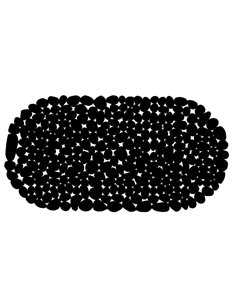 Αντιολισθητικό πατάκι μπάνιου μαύρο 66x39εκ.