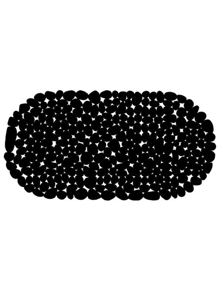 Αντιολισθητικό πατάκι μπάνιου μαύρο 66x39εκ.