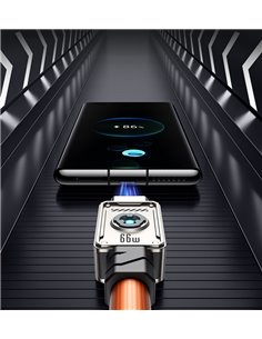 USAMS καλώδιο USB-C σε USB US-SJ686, 66W, 480Mbps, 1.2m, μαύρο