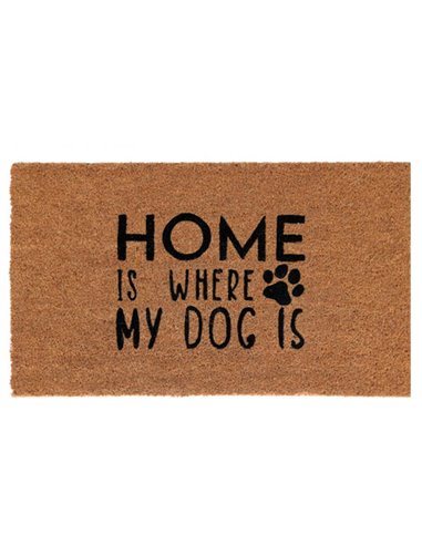 Χαλάκι εισόδου "Home is where the dos is" 43x73εκ.