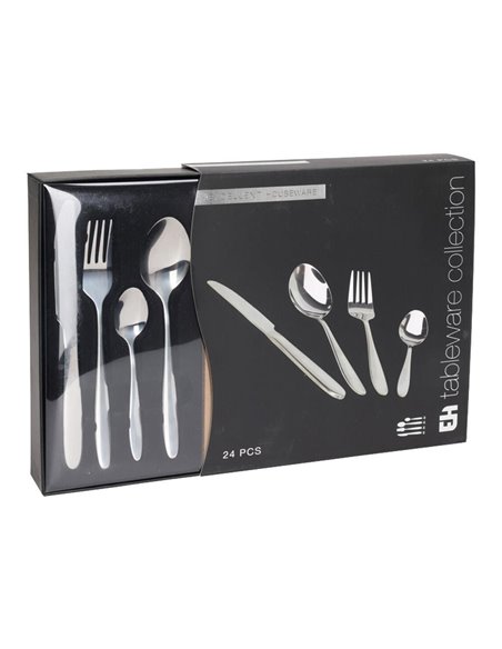 Σετ μαχαιροπίρουνα ασημί 24 τεμάχια