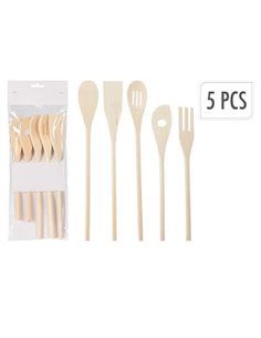 Ξύλινες κουτάλες, σετ 5 τεμαχίων