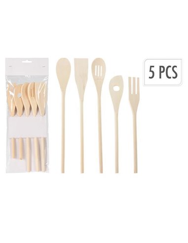 Ξύλινες κουτάλες, σετ 5 τεμαχίων