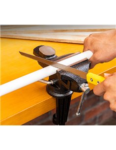 DELI μέγγενη πάγκου DL110080 με μέγιστο άνοιγμα 70mm, περιστρεφόμενη, μαύρη