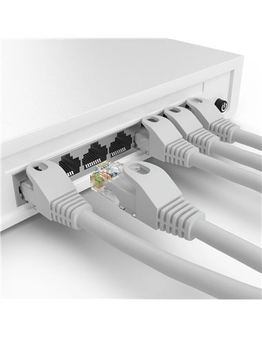 POWERTECH καλώδιο δικτύου CAB-N413, Cat 6 U/UTP, CCA, 250Hz, 0.25m, γκρι