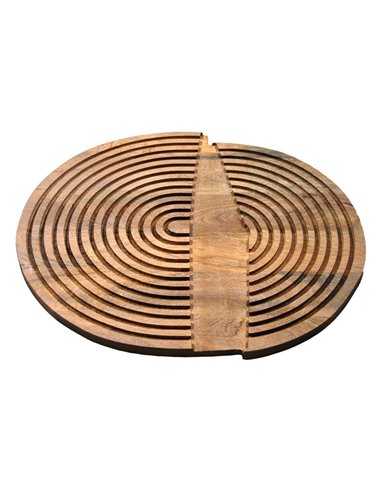 Διακοσμητικός ξύλινος δίσκος σερβιρίσματος 40x34εκ.