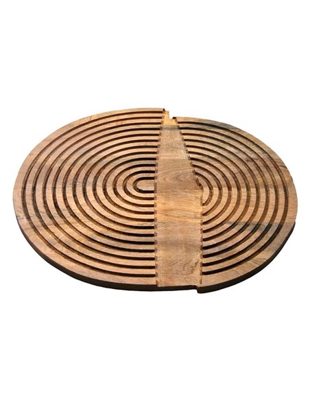 Διακοσμητικός ξύλινος δίσκος σερβιρίσματος 40x34εκ.