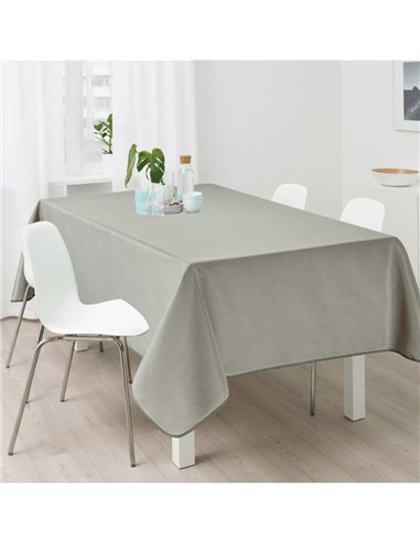 Τραπεζομάντηλο αλέκιαστο γκρι 100% polyester 150x220εκ.
