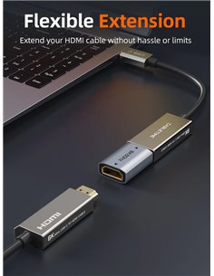 CABLETIME αντάπτορας HDMI CT-HEF8K-AG, 8K/60Hz, 4K/120Hz, 48 Gbps, γκρι