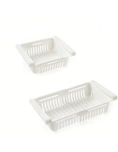 Ράφι ψυγείου επεκτεινόμενο Y7,5x16,4x28,5εκ. λευκό