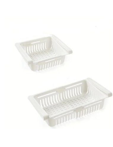 Ράφι ψυγείου επεκτεινόμενο Y7,5x16,4x28,5εκ. λευκό