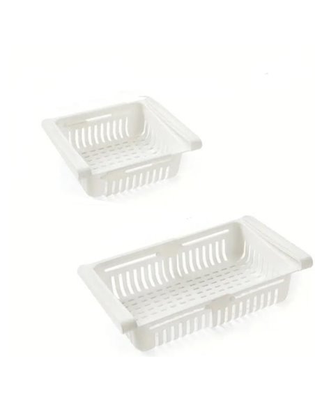 Ράφι ψυγείου επεκτεινόμενο Y7,5x16,4x28,5εκ. λευκό