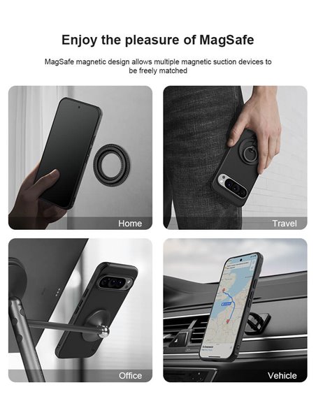 NILLKIN θήκη Super Frosted Shield Pro Magnetic για Google Pixel 9/9 Pro, μαύρη