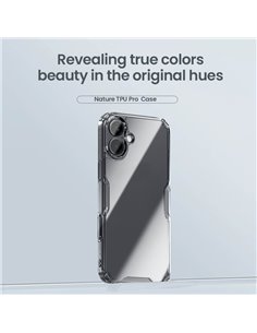 NILLKIN θήκη Nature TPU Pro για iPhone 16, διάφανη-μπλε
