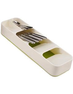Θήκη για μαχαιροπίρουνα, λευκή, 39,5x11 εκ.