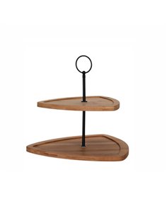 Ορντερβιέρα τριγωνική από bamboo Υ23,5x25x25εκ.