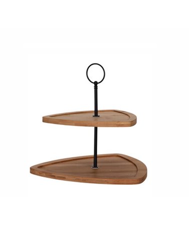 Ορντερβιέρα τριγωνική από bamboo Υ23,5x25x25εκ.