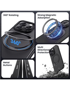 USAMS θήκη GZ US-BH894 για iPhone 16 Pro, διάφανη/μαύρη